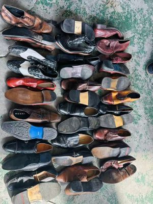 Office Casual Chinese Mixed Brand Used Men's Genuine Leather Cotton Lining Mesh Fashionable Loafers Shoes for Business